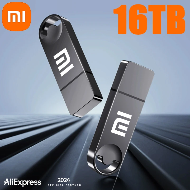 XIAOMI 2 ТБ U-диск Высокоскоростные мини-металлические USB-флеш-накопители 4 ТБ 8 ТБ 16 ТБ Черный Pen Drive Memory Stick Золотой внешний накопитель