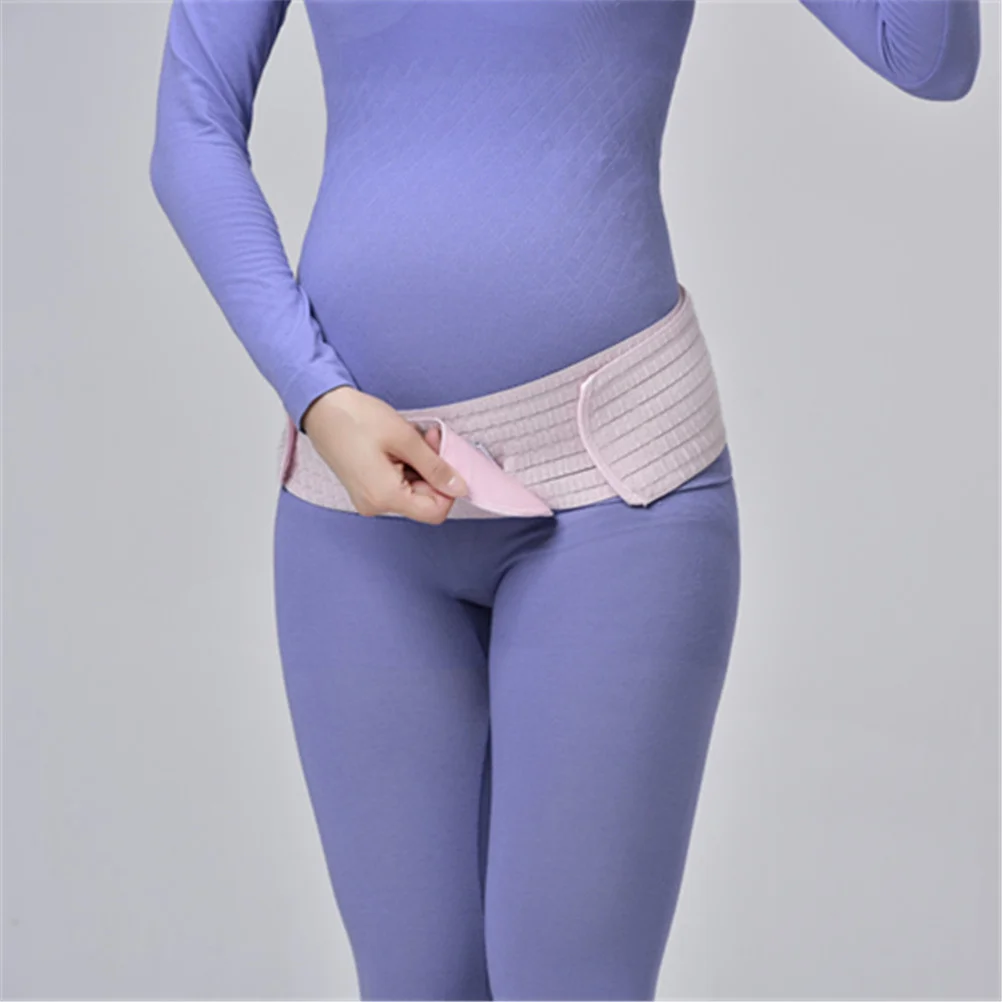 المرأة الحامل حزام للبطن ثنائي الغرض الوردي حجم الحرة تنفس الحمل حزام داعم بعد الولادة الحوض هدفين الظهر #6