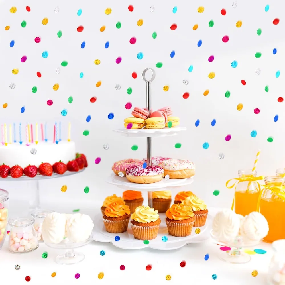 1-10 Packungen Runde Laser-Glitzer-Pailletten und Konfetti für Geburtstage, Hochzeiten, Kindertag, Weihnachten, Neujahr, Karneval und Feierlichkeiten – Detail 6