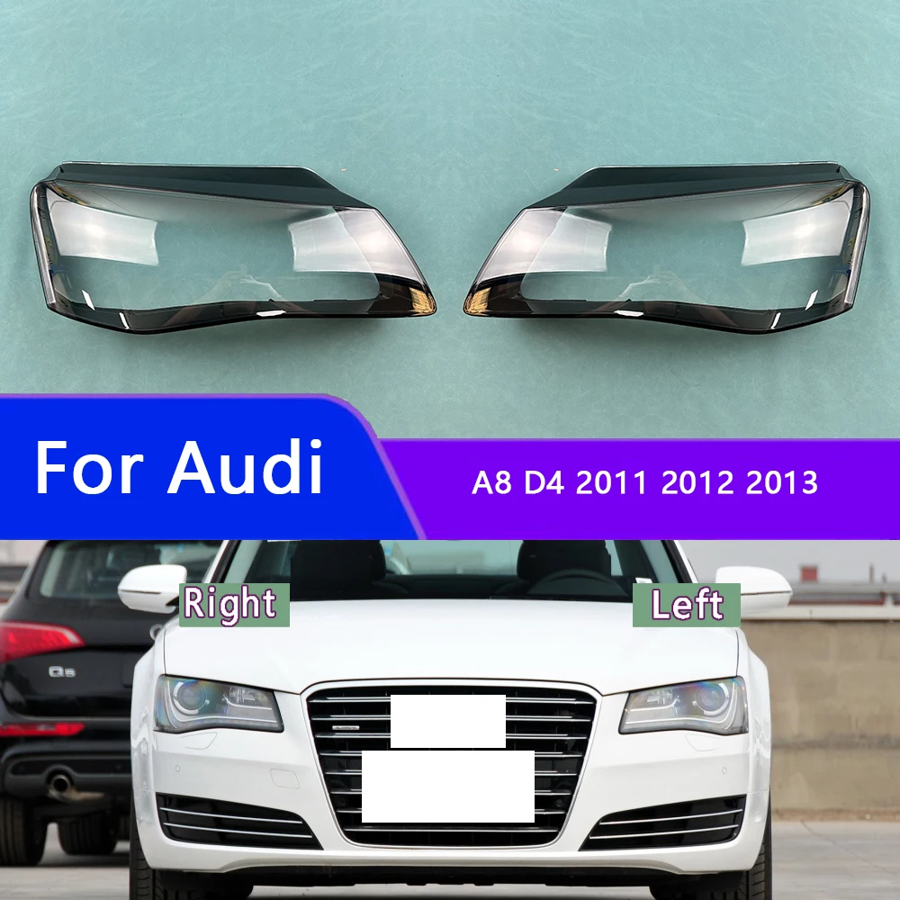 

For Audi A8 D4 2011 2012 2013 Headlamp Transparent Cover Headlight Shell Lampshade Case Plexiglass Replace Original Lens