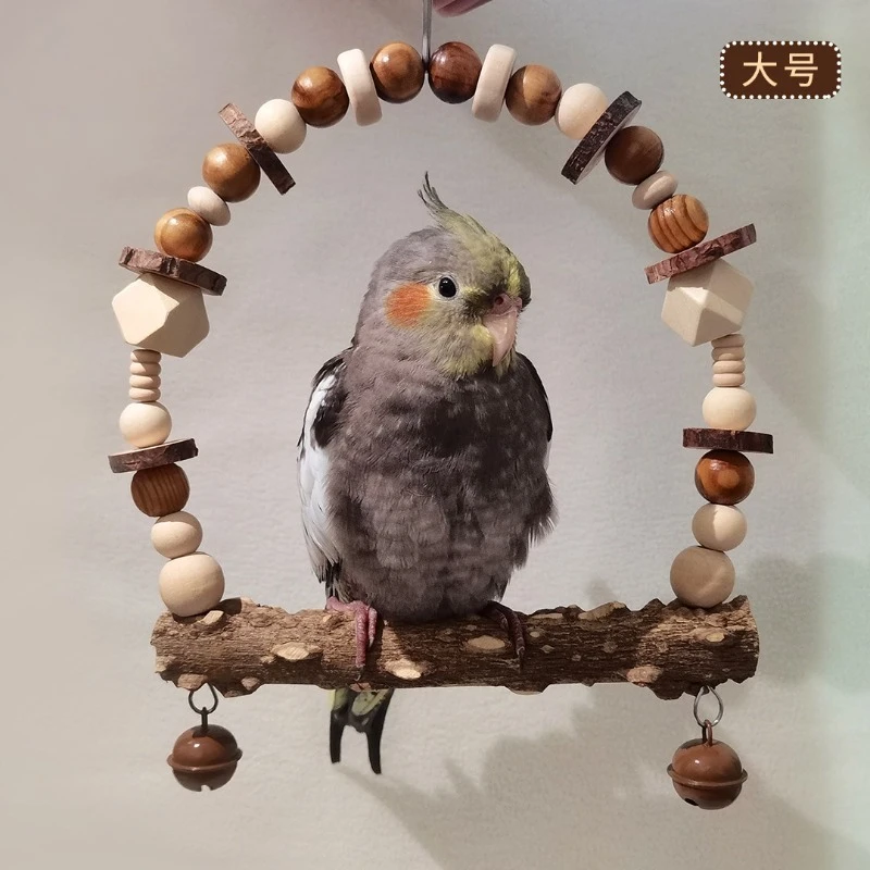 Peony budgie toy natural pepper wood stand stick