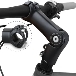 Adjustable Bicycle Handlebar Stem Variable 90 Degree Angle Aluminum Alloy Bike Handlebar Riser Road Bike Front Fork Stem Adapter