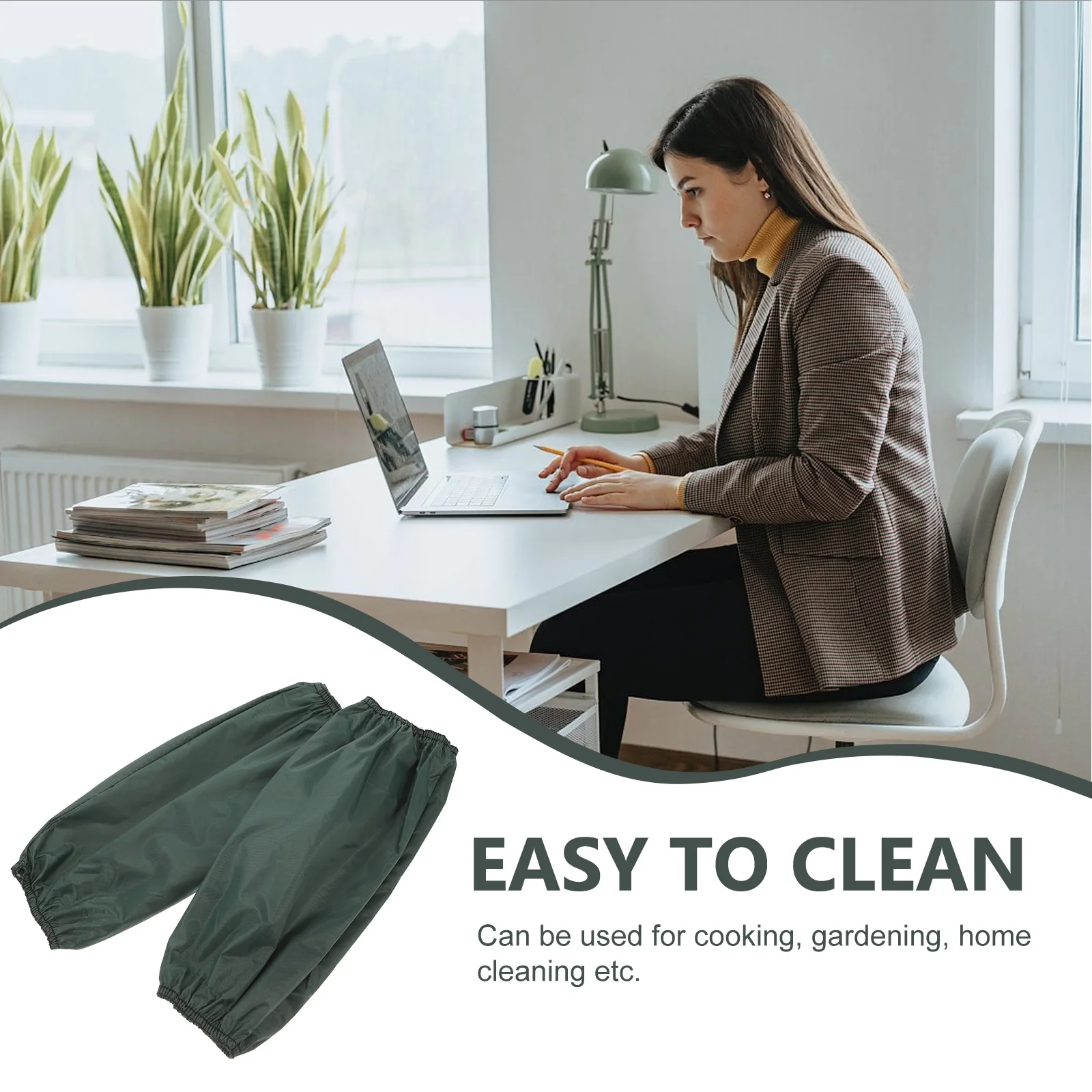 

1pcs 1 Pair Waterproof Oil-Proof Arm Sleeves Elastic Loose Kitchen Oversleeves For Dish Washing Cleaning Cooking Gardening Work