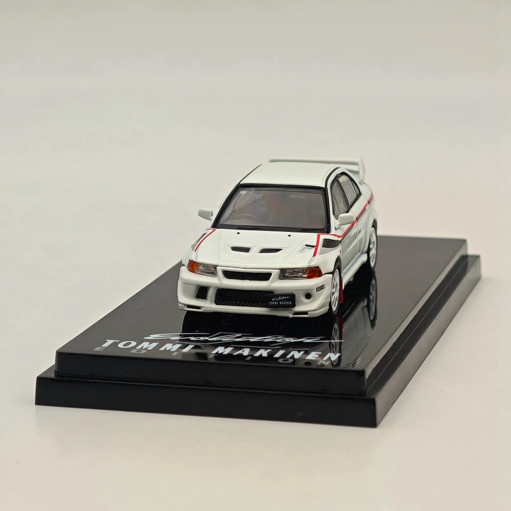 Hobby-Modèle réduit de voiture Lancer GSR Evolution VI T.M.E, édition 1:64, coloriage spécial GT avec garde-boue Scortia blanc, HJ642033CW