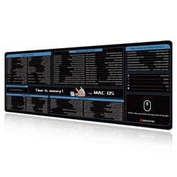 EXCO Shortcut Mouse Pad for Mac OS Large Cheat Sheet Keyboard Mousepad Computer Desk Mat Stitched Edge Non-Slip Base Office Home