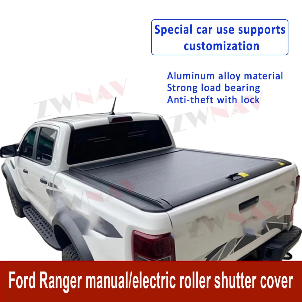 

For Ford Ranger XLT Pickup Car Back Cover Gantry Manual Roller Shutter Pickup Back Cover Trunk Modification Accessory Waterproor