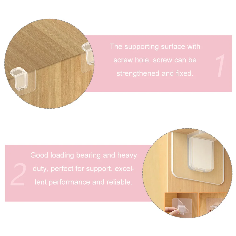 

24pcs Load-Bearing Shelf Bracket Punch-Free Clapboard Holder For Cabinet Closet Partition Storage Brackets Hardware