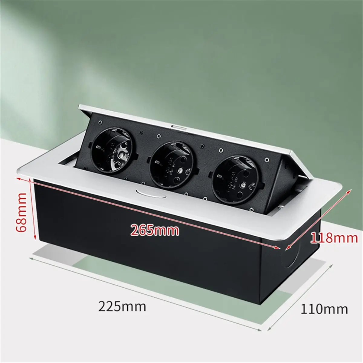 【MUST-HAVE LIST】 Wall Switch with, Aluminum Panel, Concealed Installation for and Kitchen EU Plug