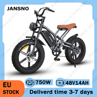 JANSNO X50 Electric Bike 750W Motor 48V14AH Lithium Battery All-terrain Two-wheel Electric Vehicle Adult 20*4.0 Fat Tire E Bike