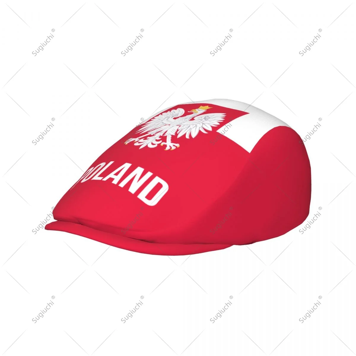 Forward cap Poland Flag Men Women Flat Newsboy Driving Hat Cap Short Brim for Driving Daily visors hat