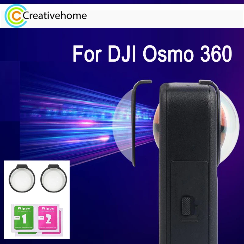 Osmo-360 10H Tempered Glass Lens Guard For DJI Osmo 360 Action Camera, Ultra-HD Optical Glass Lens Cover For DJI Osmo-360