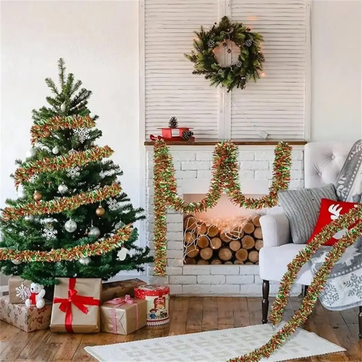 1 قطعة 20/50 LED الجنية سلسلة أضواء الملونة LED عيد الميلاد جارلاند أضواء بطارية تعمل لشجرة غرفة المنزل عطلة ديكور الحفلات #6