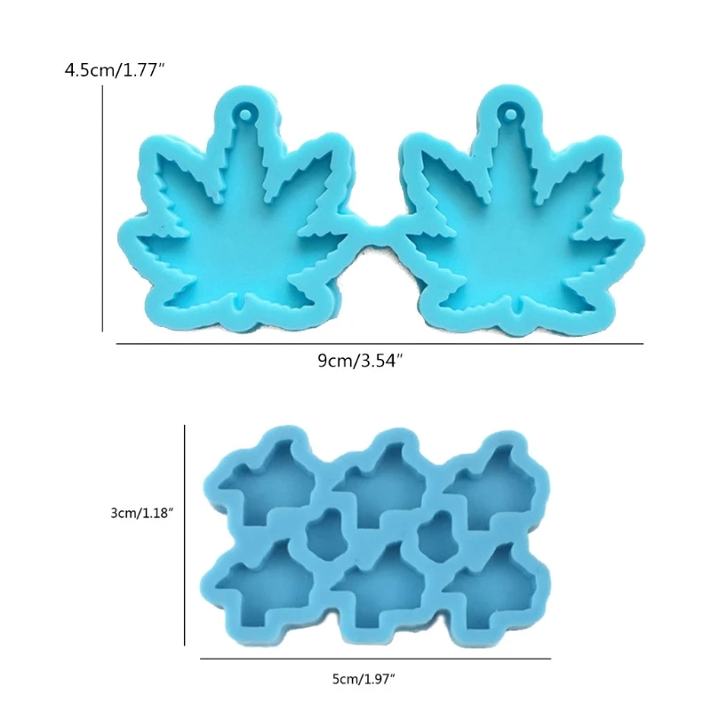 2 unids/set molde resina Epoxy cristal, colgante pendiente, molde silicona para manualidades, joyería, colgantes