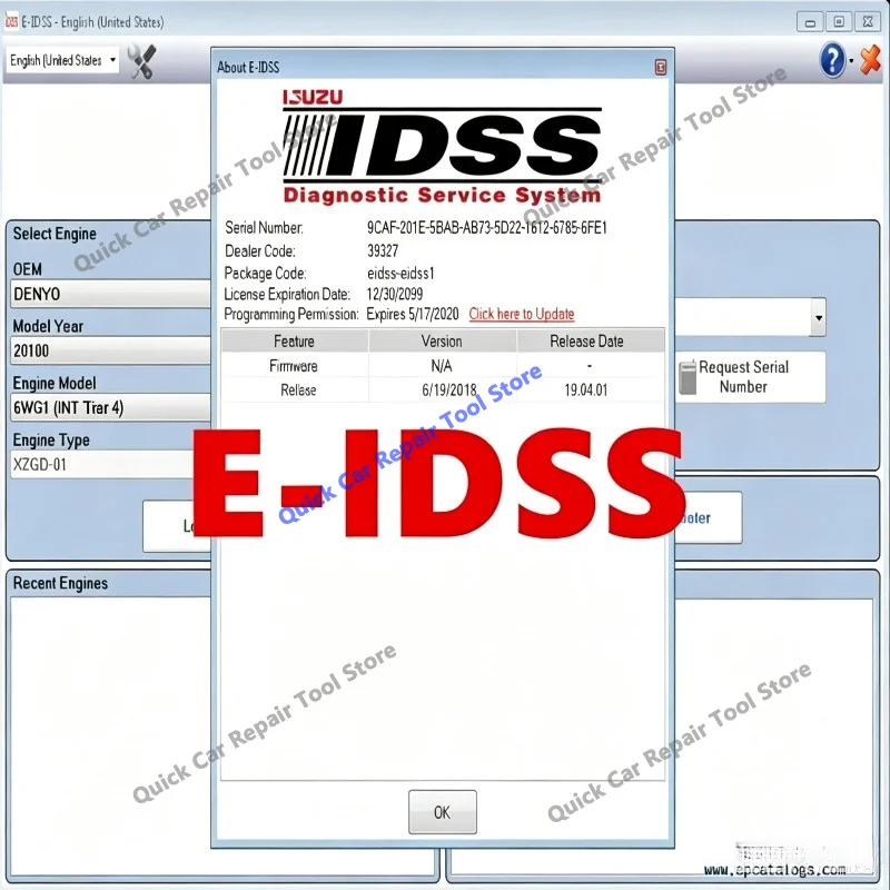 2026 Diagnostic Software I-suzu Global G-IDSS US-IDSS E-IDSS 10.2024 USA and Canada for Isuzu Truck Diagnostic Service System