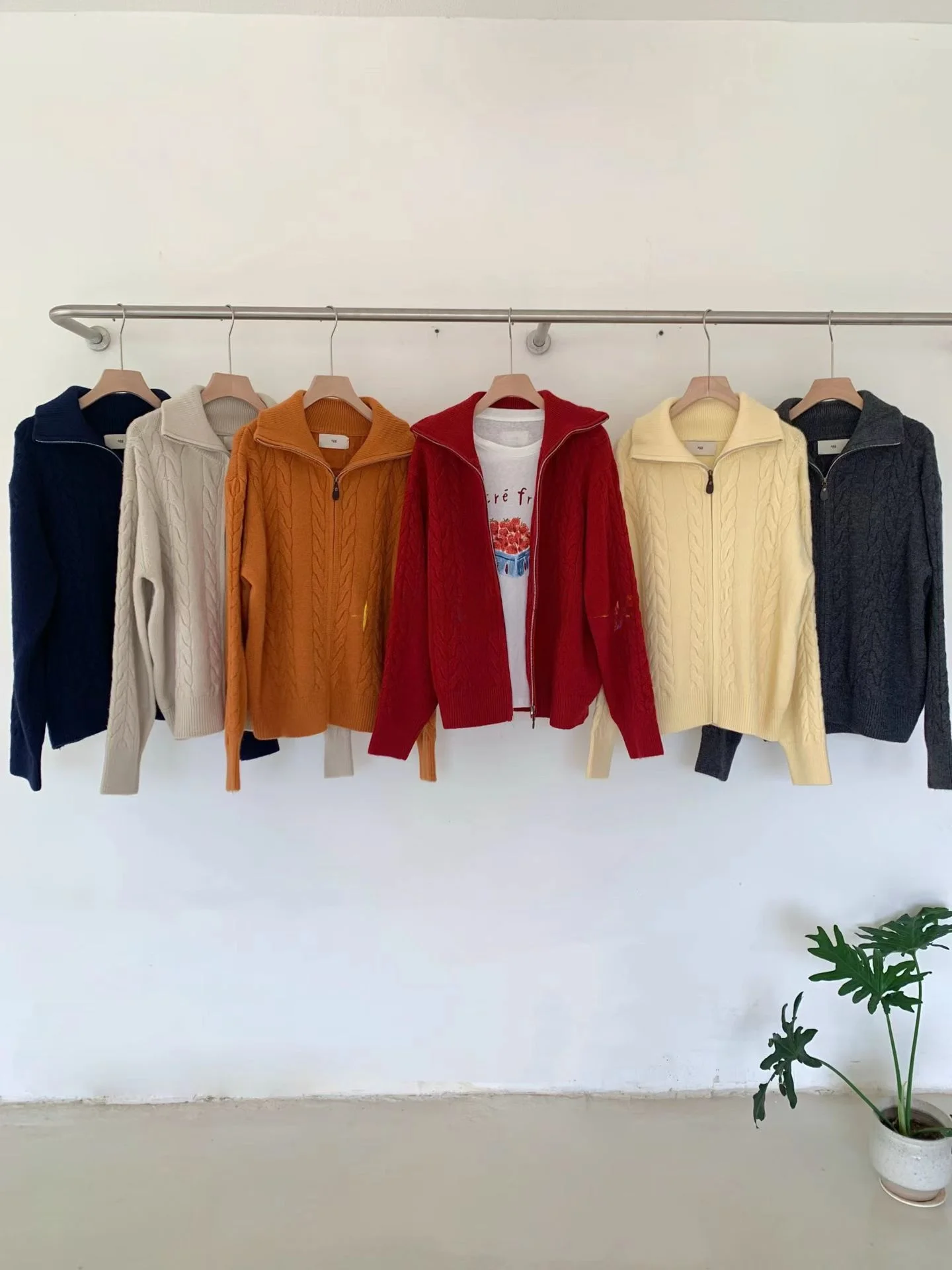 

Тяжелый трикотажный свитер с воротником-молнией, кожаный длинный свитер све для девочек, повседневный свитер на осень-зиму