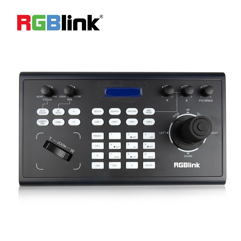 RGBLINK PTZ Camera Controller 1200M Remote Control with 5 inch LCD screen/Joystick Support the IP VISCA/ONVIF/VISCA/PELCO