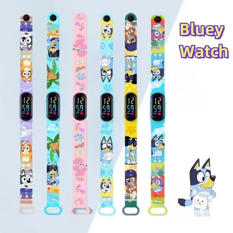 Blueyed Family Printed Electronic Watches Bracelet Bingoes Dog Cartoon Wrist Strap Touch Screen Watch Kids Birthday Gifts Toys