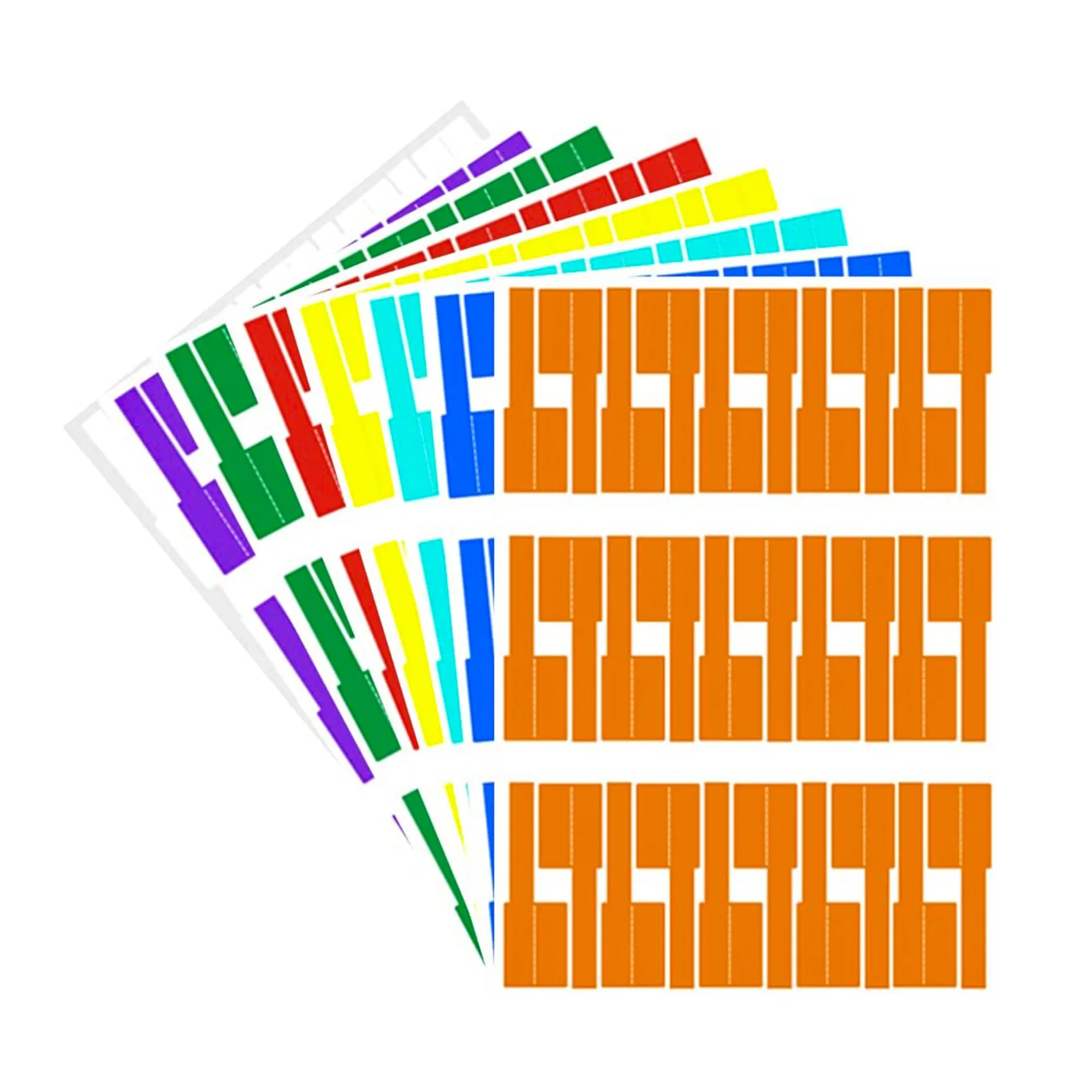 【CYBER MONDAY】480Pcs Cable Labels Colorful Waterproof Cord Labels Stickers Tear Resistant Flexible Works Cord Identification Lab