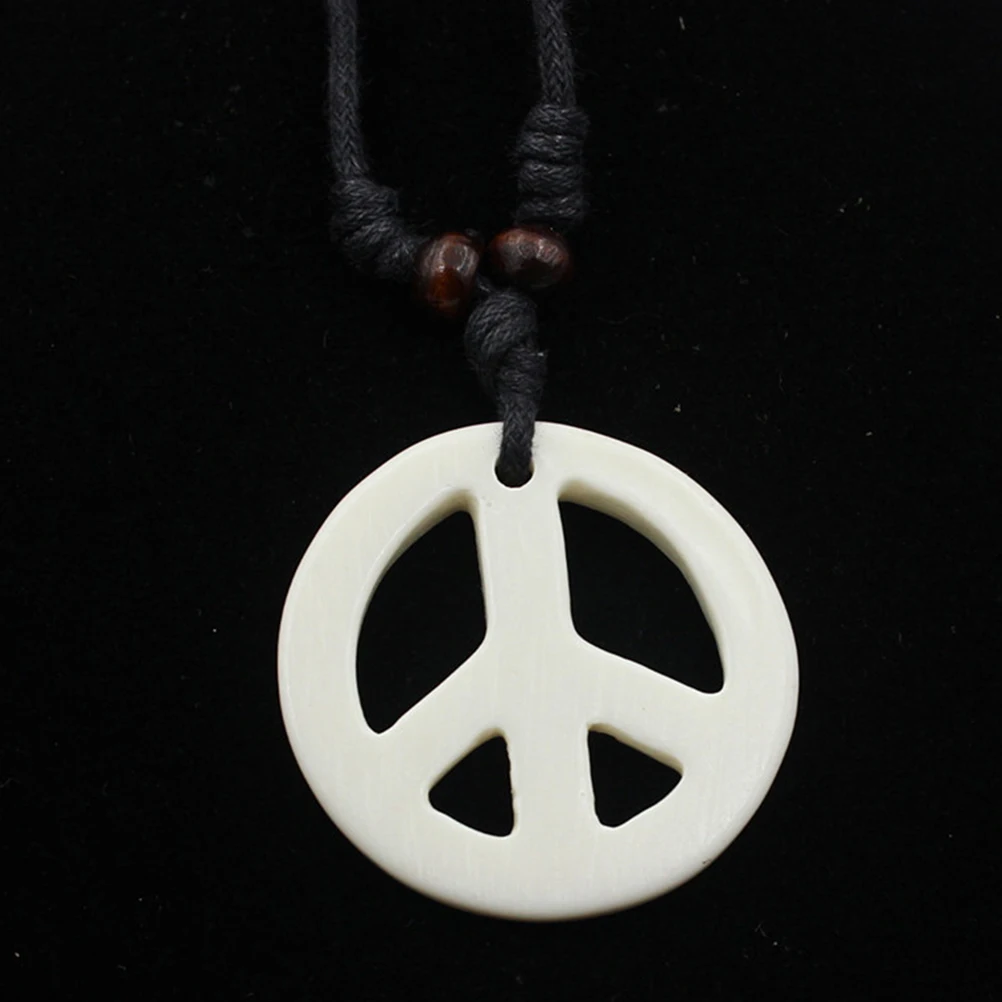 

Peace Sign Necklace Jewelry Adjustable Length Durable Pendant Gift Necklaces Popular Accessories Lightweight Long