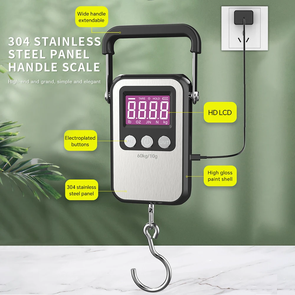 60Kg/10g Portable Hanging Hook - đánh giá và giá Luggage Scale Hanging