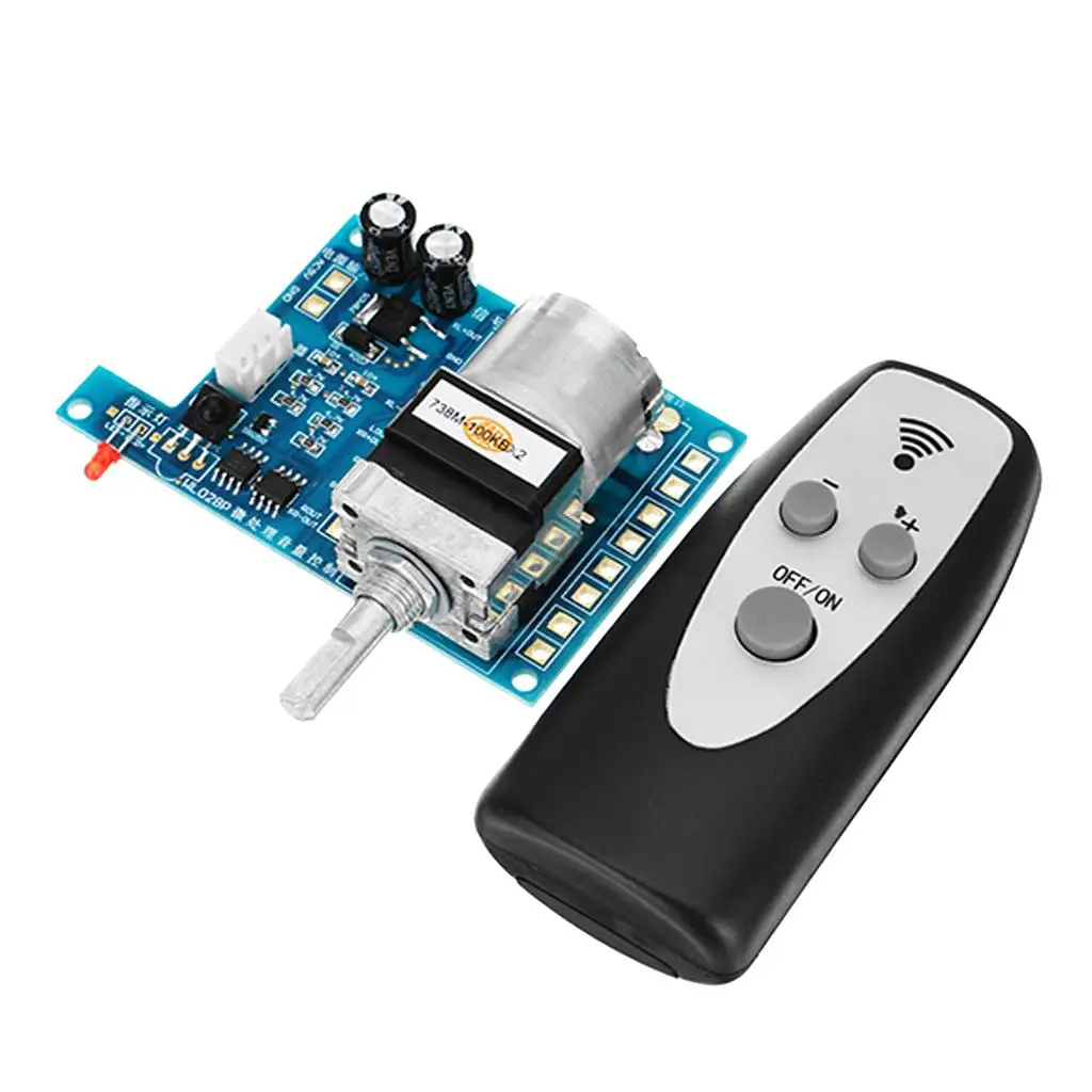 Audio Amplifier Passive Tone Board AC DC 9V Remote Switch for 12V Potentiometer Controller Motor Speed Adjustment