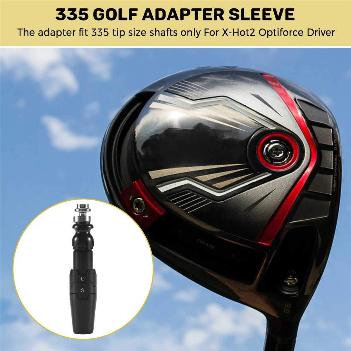 335 Golf Adapter Sleeve for Callaway Big Bertha X-Hot2 Optiforce Driver HOT