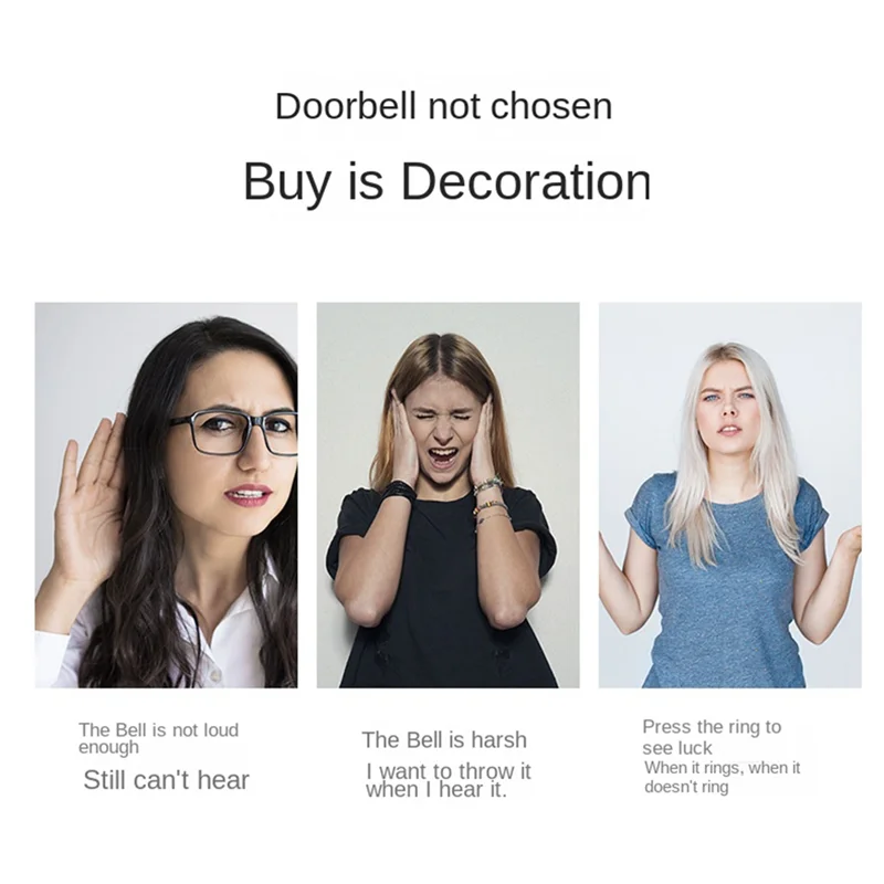 ABGN Draadloze Deurbel Waterdichte Slimme Deurbel IP68 Thuis Deurbel Intelligente 58 Nummers 4 Niveau Volumeregeling