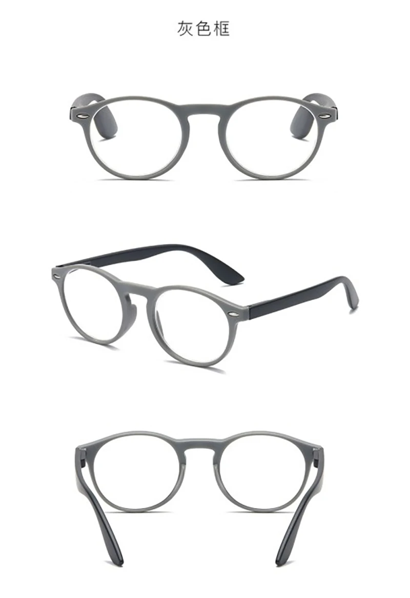 May Flower Fashion Damen-Lese-Rezeptbrille für Herren, runder Rahmen – Detail 7