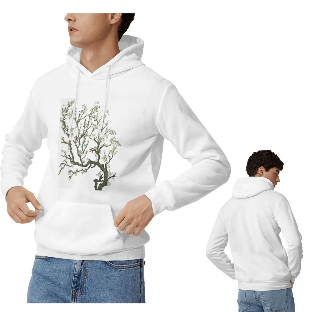 

Миндальный цвет, Винсент Ван Гог толстовки для мужчин и женщин повседневный пуловер толстовка хип-хоп с длинным рукавом с капюшоном осень-зима