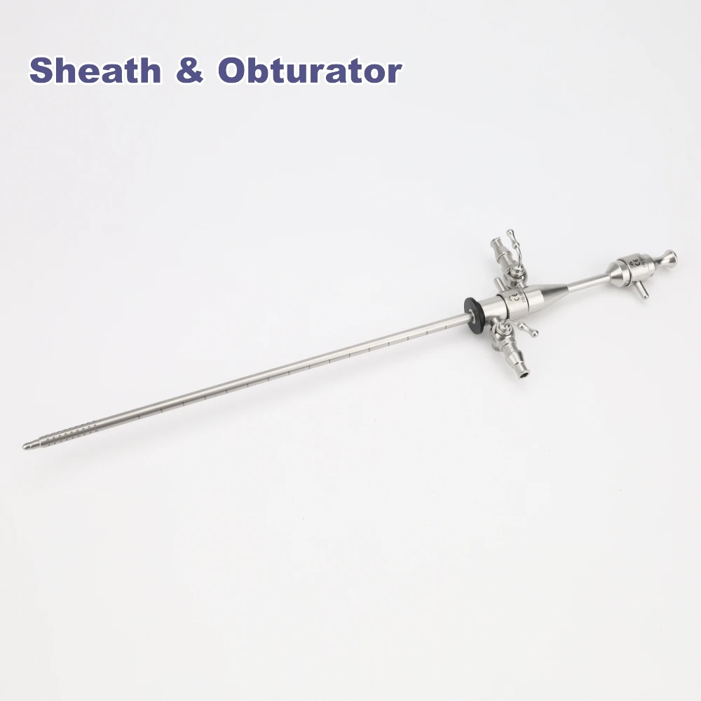 Medical Uteroscope Surgical Rigid Hysteroscope Complete Set for Inspection 30 Degree 3x320mm