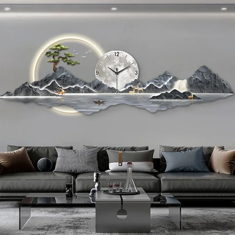 Modern Aesthetic Wall Clock Simple Designer Look Decorative Luxury Style for Living Room Bedroom Home Office Decor Furniture