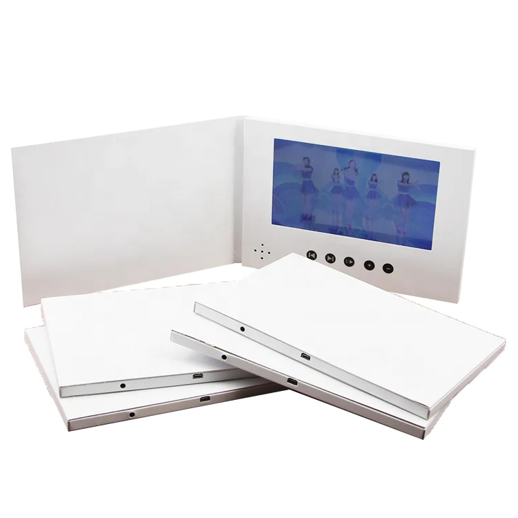 Factory Wholesale Custom Made 2.4 4.3 5 7 10 Inch Blank Paper Lcd Promotional Video Greeting Card Digital Brochure