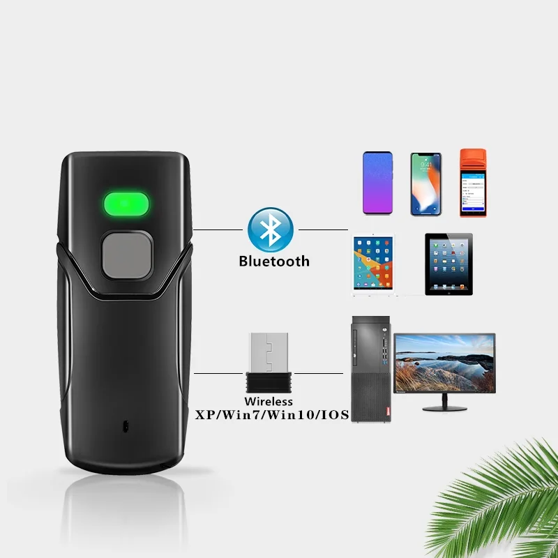

Techlogic Mini Wireless Bluetooth USB Wired Barcode Scanner Pocket 1D CCD Laser Bar Code Reader