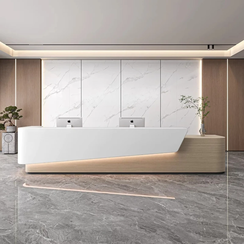 

Modern Store Reception Desk Luxury Counter Front Infodesk Center Reception Desk Mostrador De Tienda Commercial Furniture