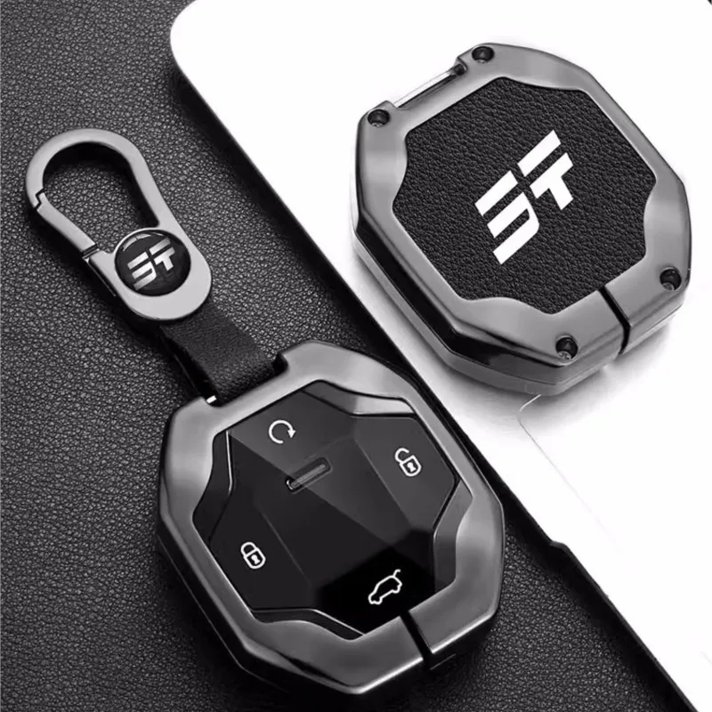 

Zinc Alloy Car Smart Remote Key Case Fob Cover Protector Holder Shell For Chery Jetour Traveler 2023 2024 Keychain Accessories