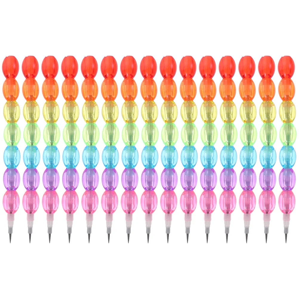 

15 шт. карандаши без заточки, штабелируемые пластиковые гибкие красочные письменные принадлежности для студентов, незатачивающиеся карандаши