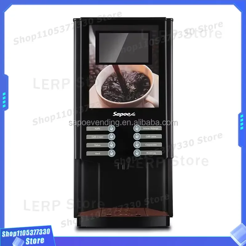 Automatic Commercial Coffee Vending Machine Self Service Dispenser with 7 Inch LCD Touch Screen for Office Hotel Lobby Use 7