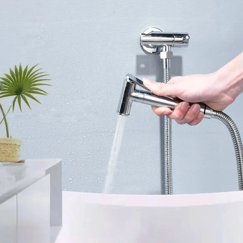 Bathroom Toilet Single Cold Bidet Tap With Bidet Shower Bidet Shower Brass Wall Mounted Woman Washer Mop Tap Set