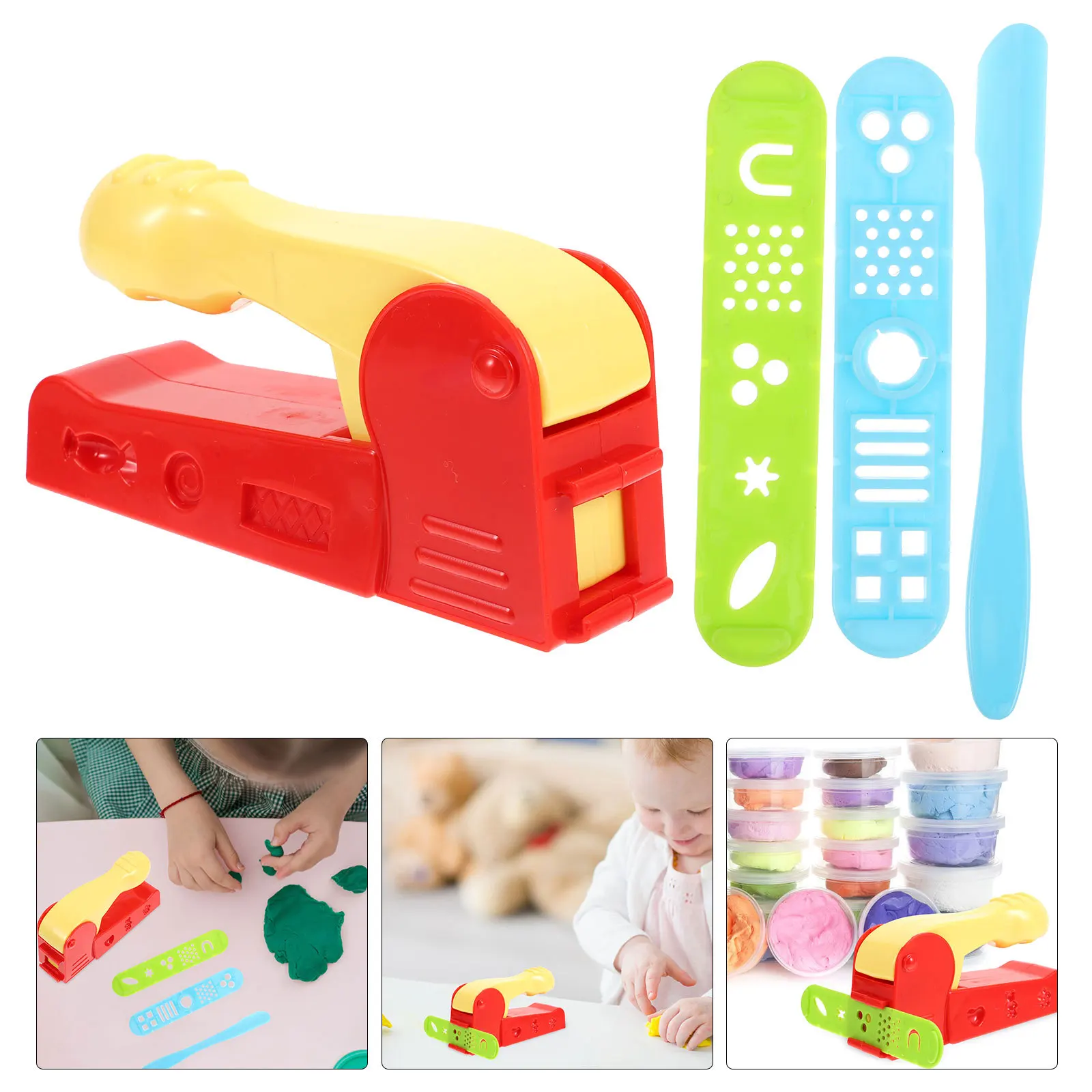 4Pcs Color Clay Tool Set Creative DIY Plastic Sand Mold Kit for Kids Beach Educational Fun DIY Educational Toys