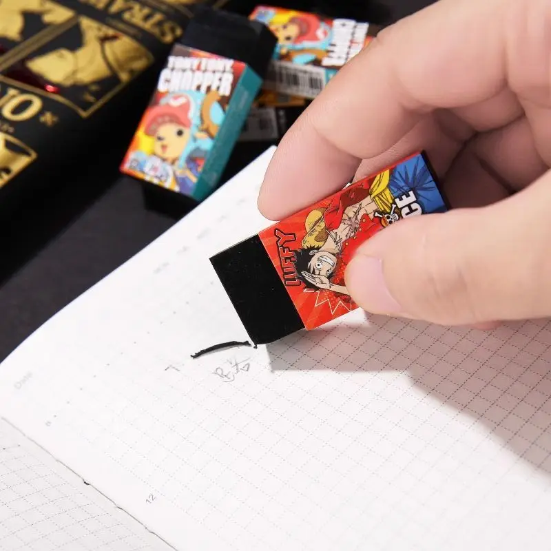 Uma peça de borracha preta estudante ferramentas de desenho borracha criativo padrão dos desenhos animados papelaria pequeno exame portátil especial