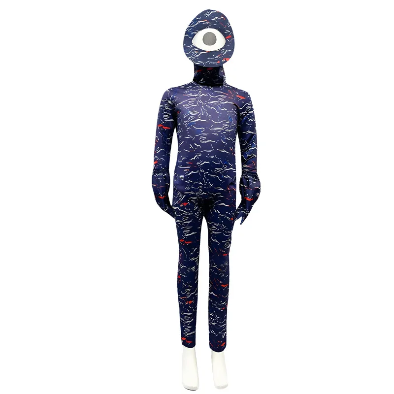 Halloween Horror Monster Cos Suit Game Anime Movie Cosplay Costume Onesie Tights Children Adult Bodysuits One Eye Big Mouth view 4