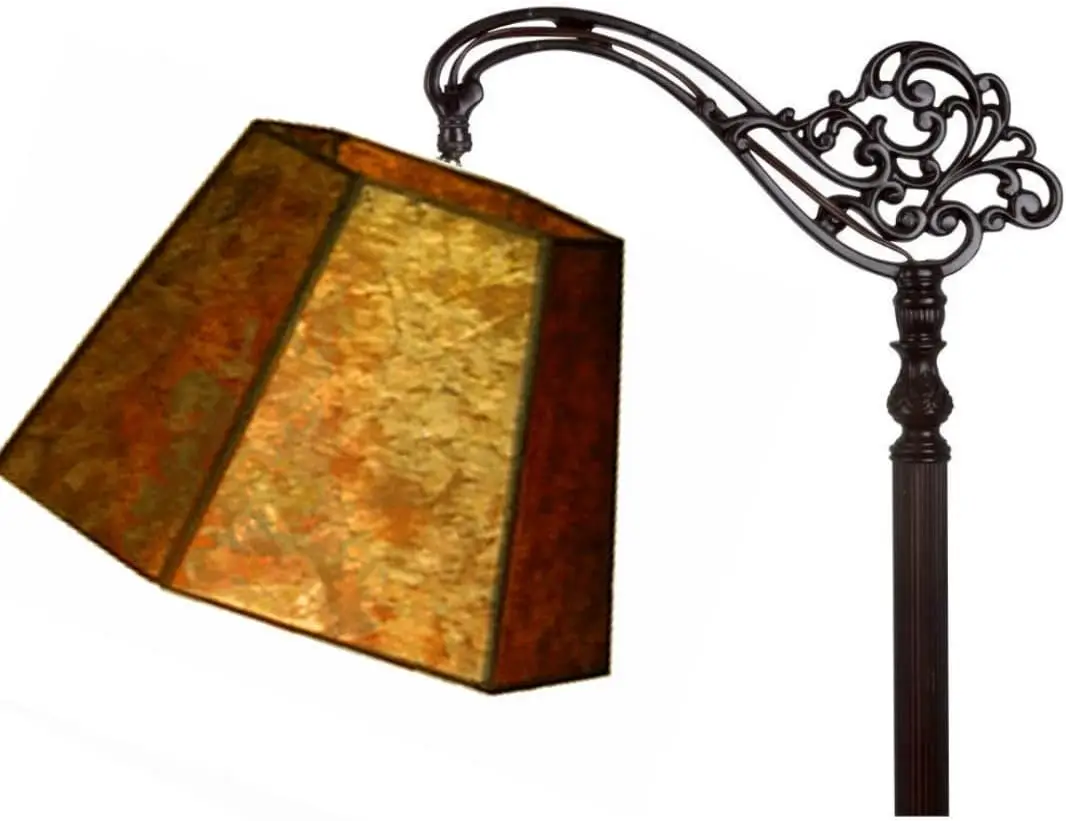 

12 Inch Down Bridge Mica Lamp Shade Replacement for Floor Lamps 7x12x7.5