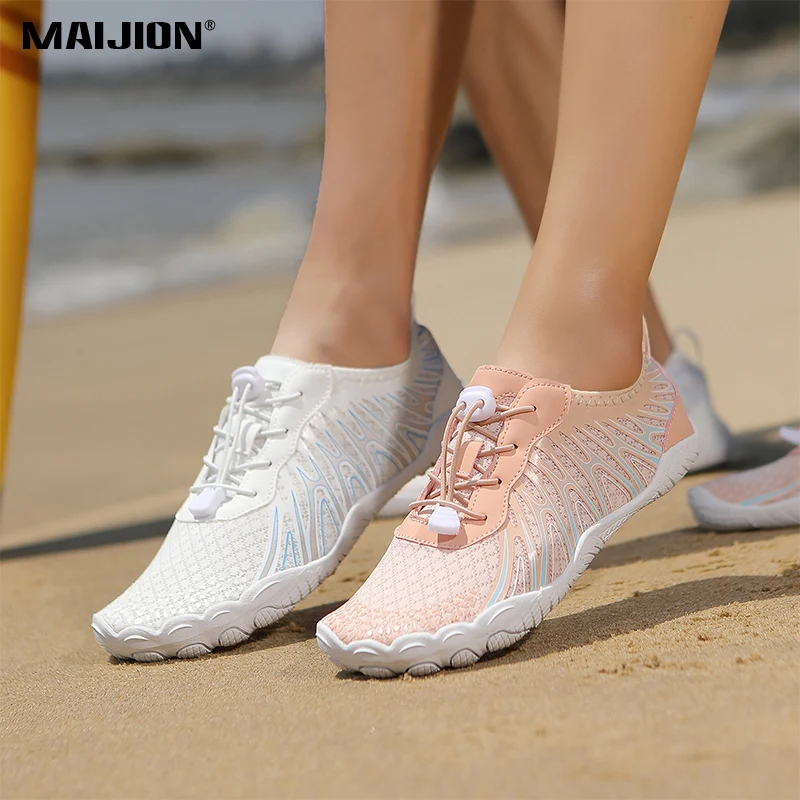 Women Quick Drying Beach Aqua Shoes Men's Breathable Light Water Sports Shoes Wading Sneakers for Surfing Fishing Beach Walking