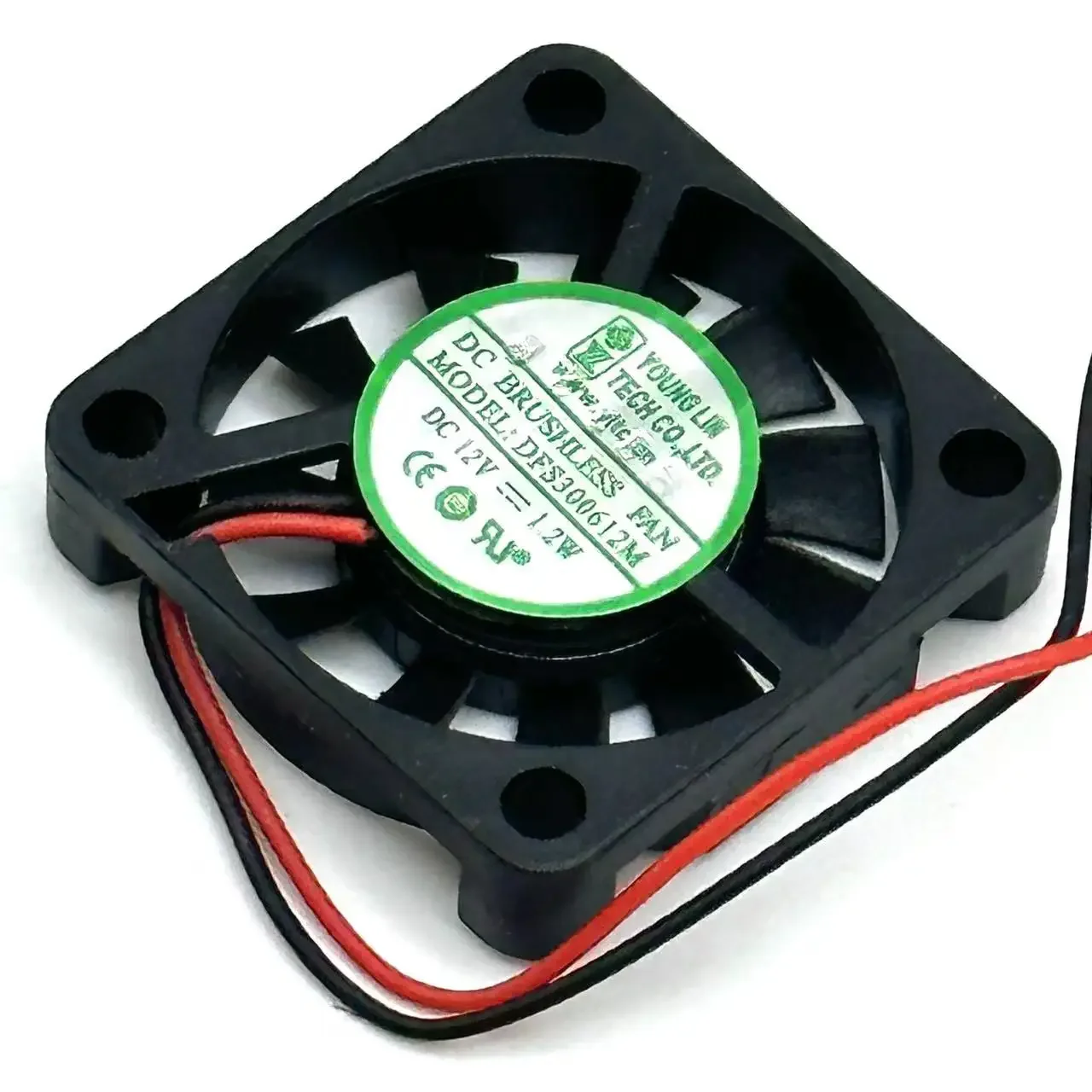 

Ltsf For Young Lin DFS300612M DFB300612M DC 12V 1.2W 30x30x6mm 2-Wire Server Cooling Fan 3cm