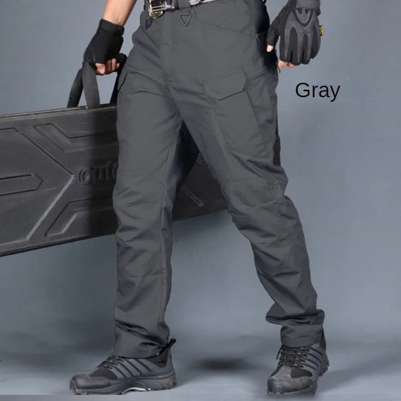 Men's Pants Waterproof Anti-stain Anti-tear Multifunctional Tactical IX7 Training Combat Multi-pocket Cargo Pants S-5XL