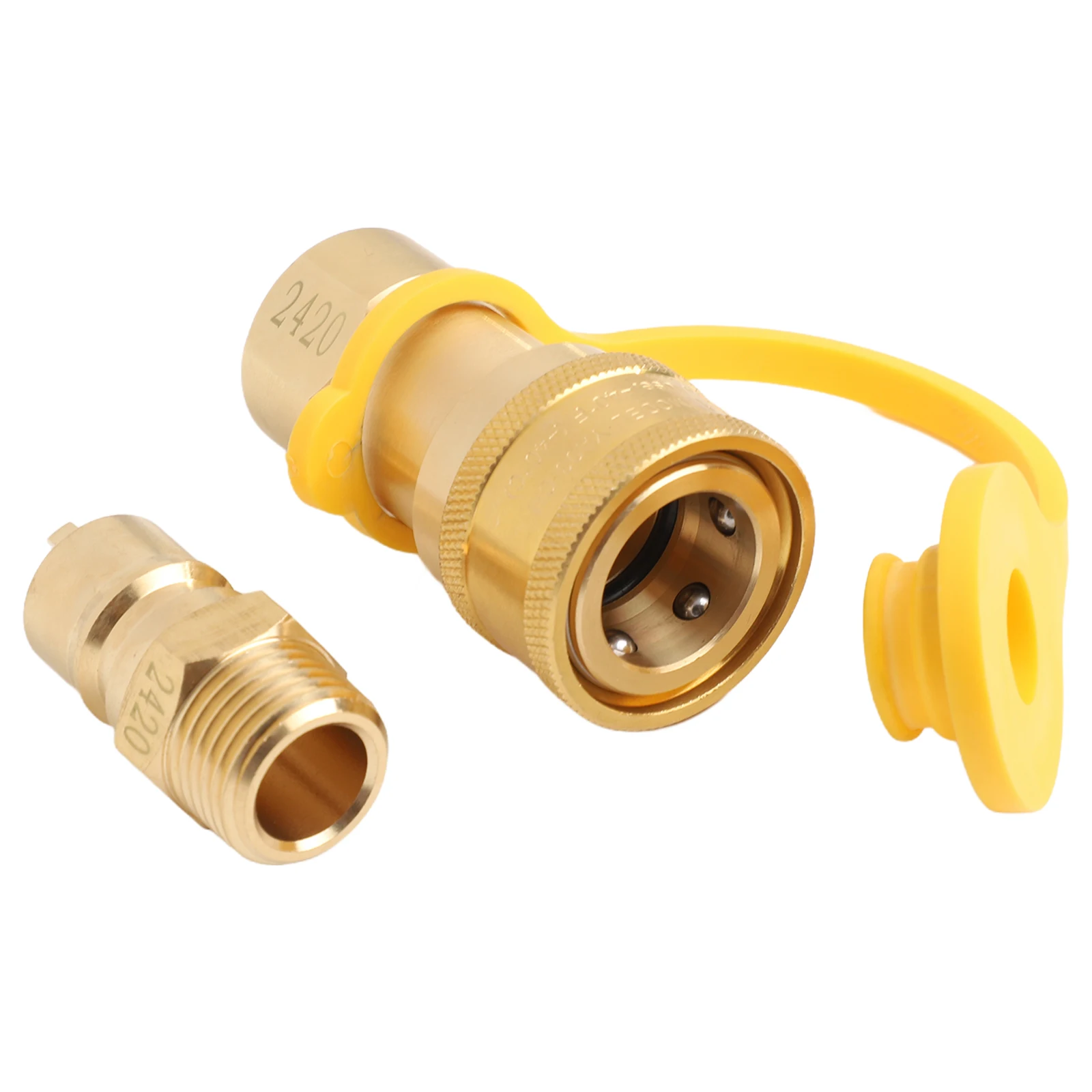 1/2 Inch Gas Adapter Brass Quick Connection Adapter Propane Systems Brass Material For Low-pressure Natural Gas