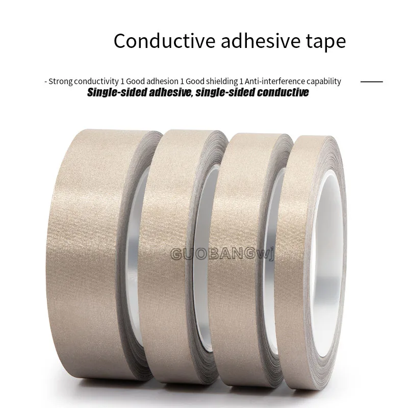 

Double-Sided Conductive Cloth Tape, Anti-Interference Shielding Tape, Silver Plain Weave, for Remote Control , Silver Gray 1PCS