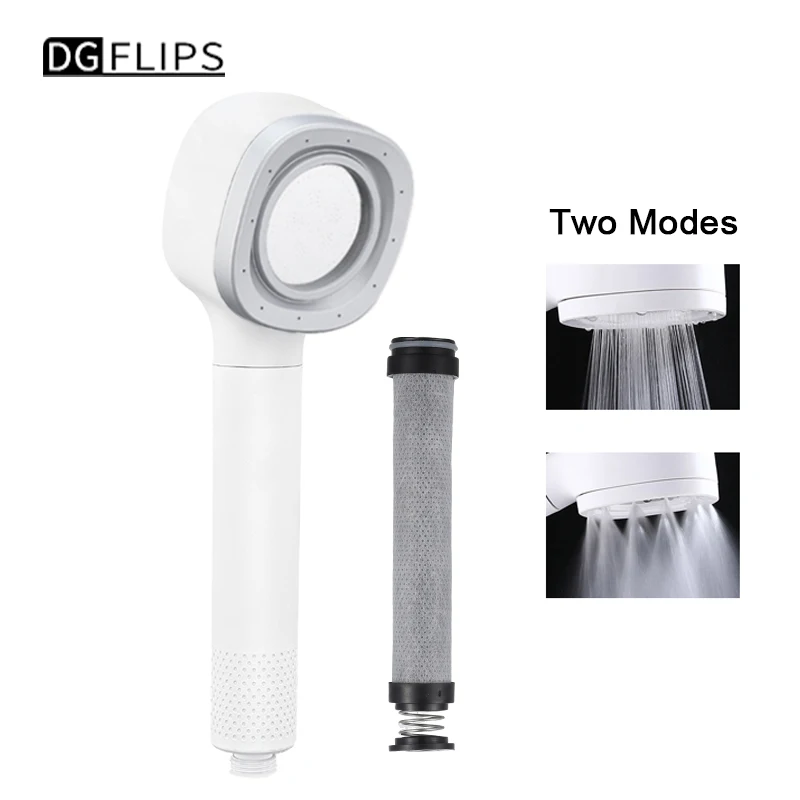 

Filter Shower Head High Pressure Two modes Showerhead Filtration Purification Bathroom Accessories Filtered Hard Water