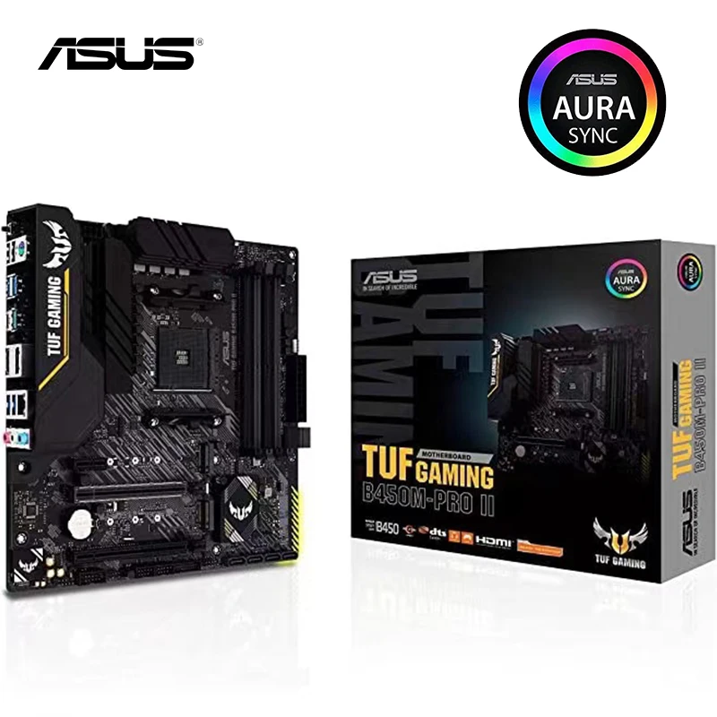 NEW ASUS TUF GAMING B450M PRO II B450M Motherboard DDR4 128G,M.2, DVI-D,SATA 6Gb/,USB 3.1 Support R3 R5 R7 R9 Desktop AM4