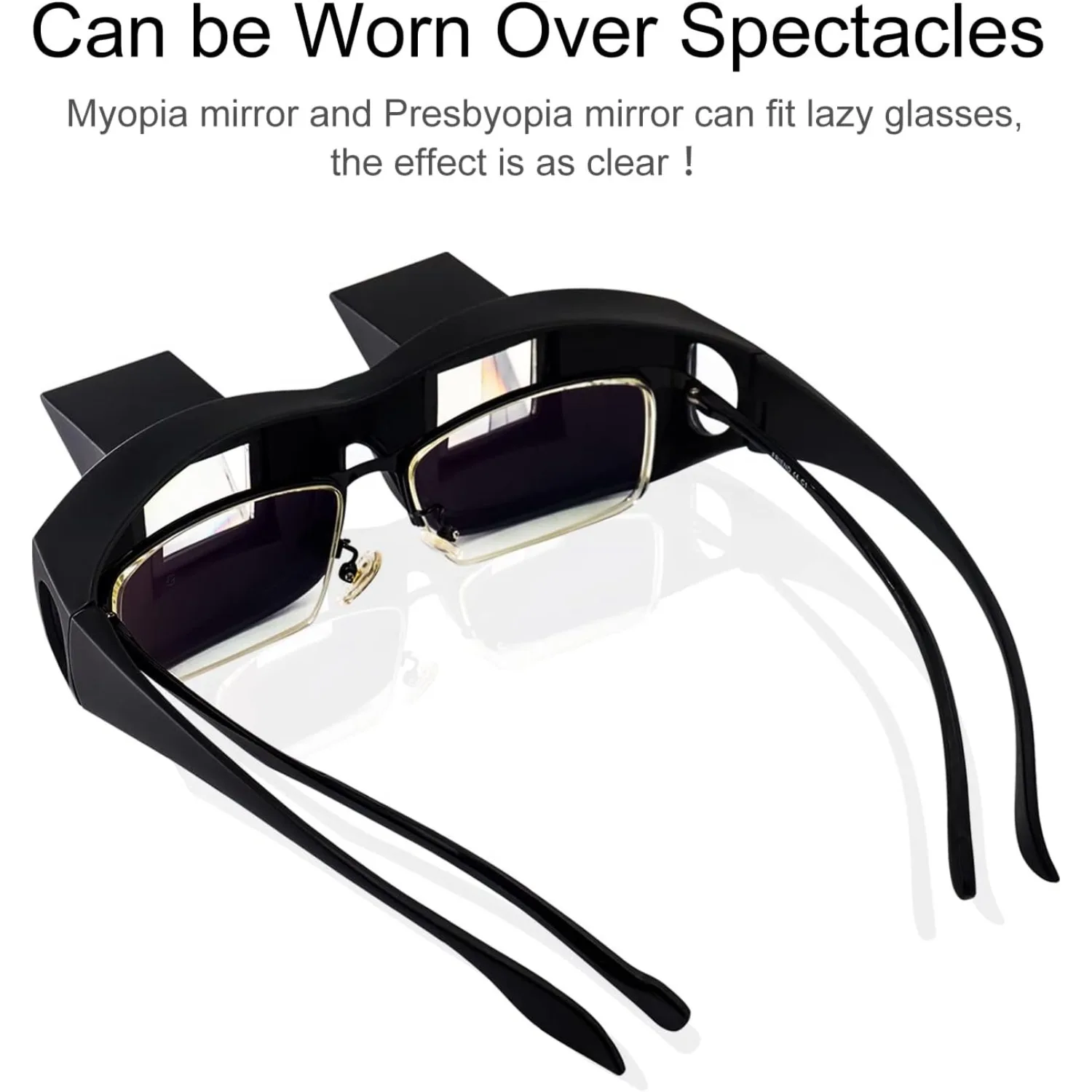 OKCSC Horizontal Lazy Glasses Lying Down Bed Reading Watching TV HD Lazy Readers Glasses For Bed Rest Relax Viewing Eyeglasses